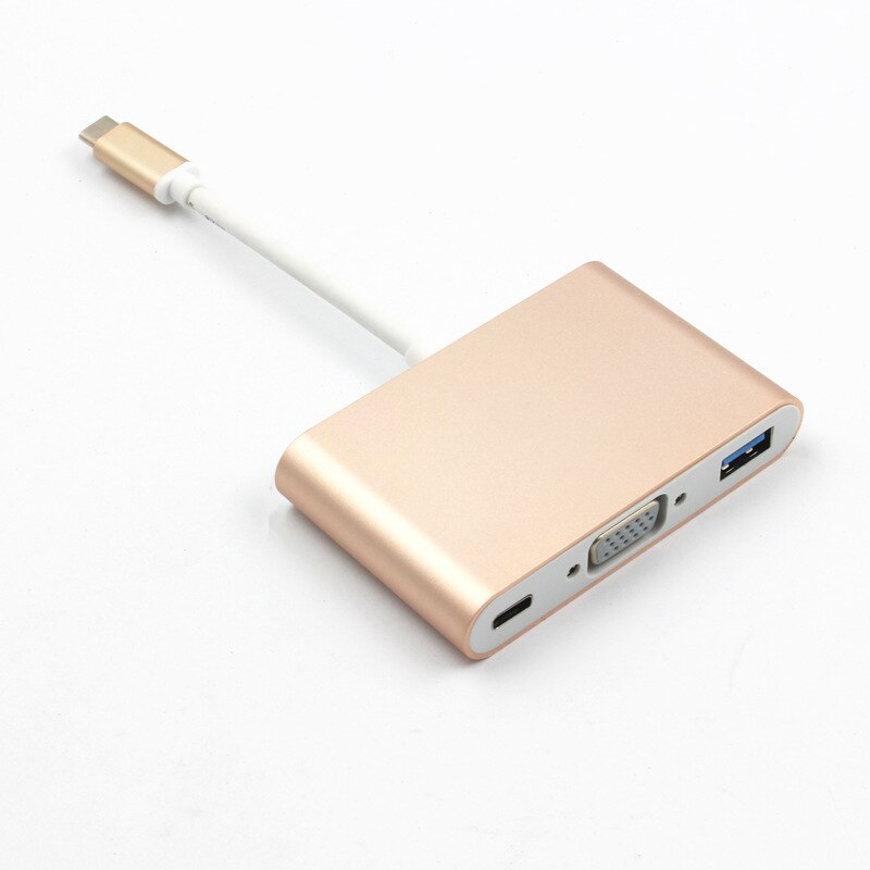 USB3.1 Type C to VGA USB3.0  4 k ȯ  HDMI  MacBook Air Pro Mac  3in1 
